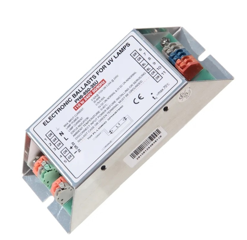 Aluminum Alloy High Power UV Ballasts PH6-850-35U For UV Lamp GPH436T5